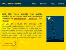 Tablet Screenshot of goldstartutors.com